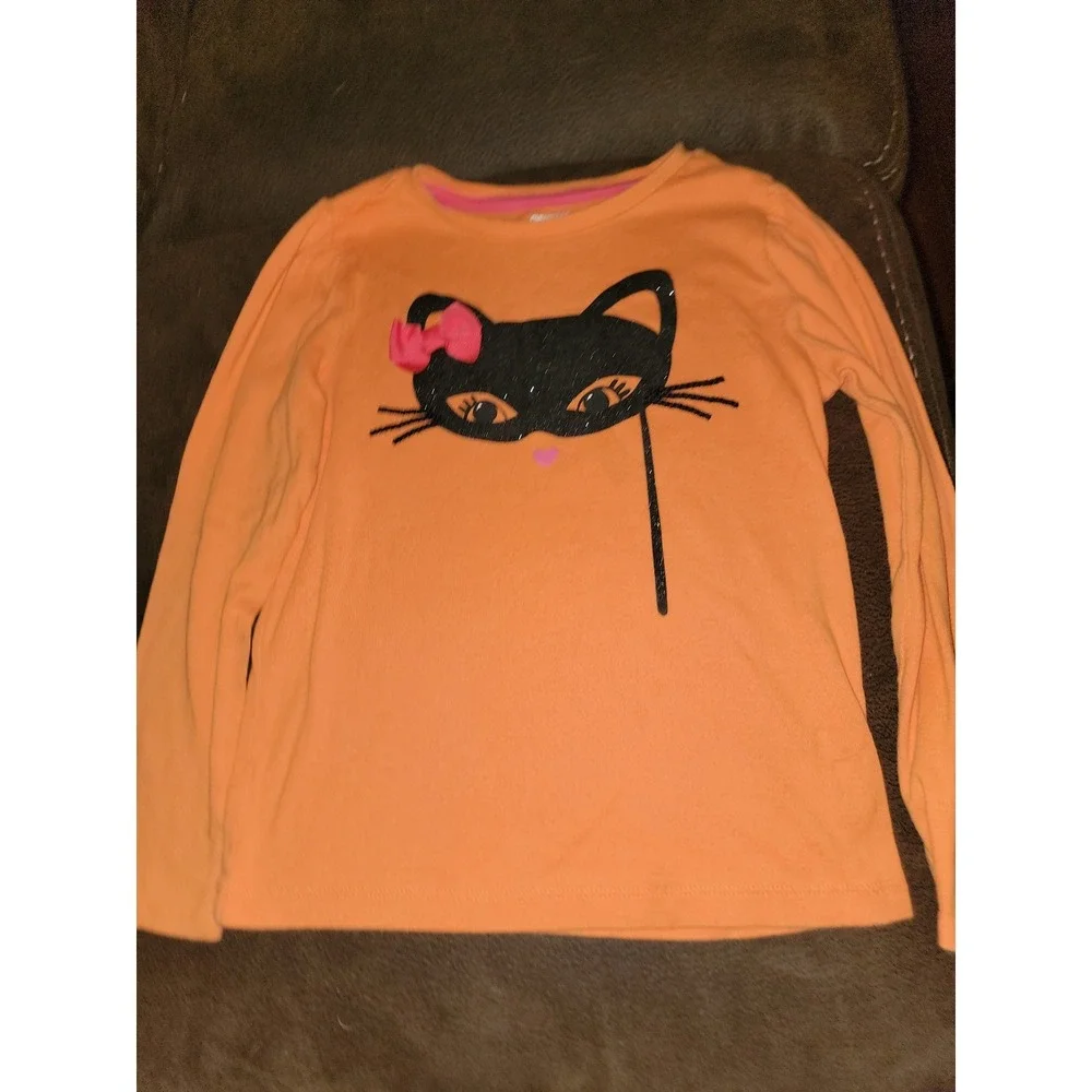 Gymboree Halloween shop black cat mask top size 6